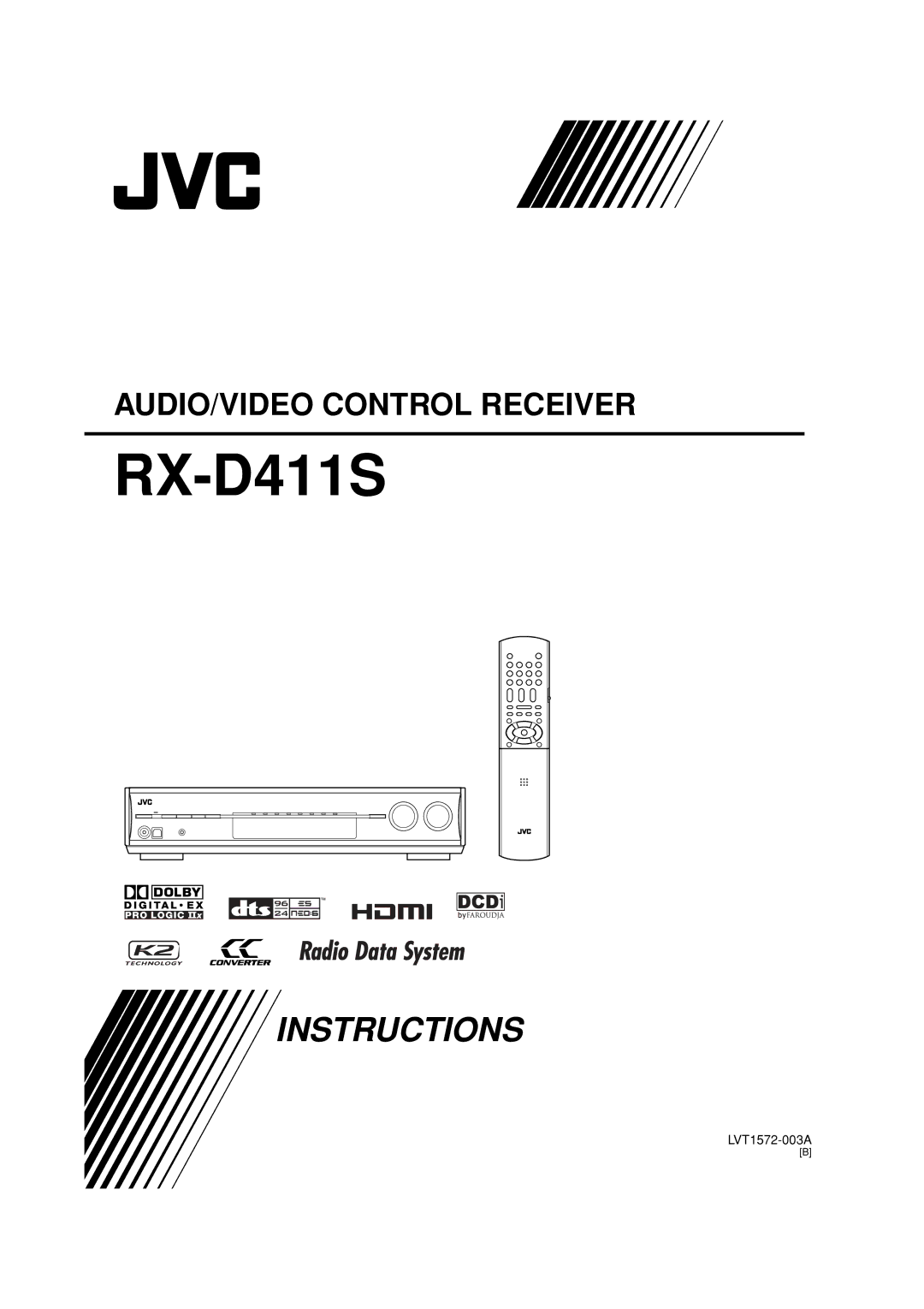 JVC RX-D411S manual 