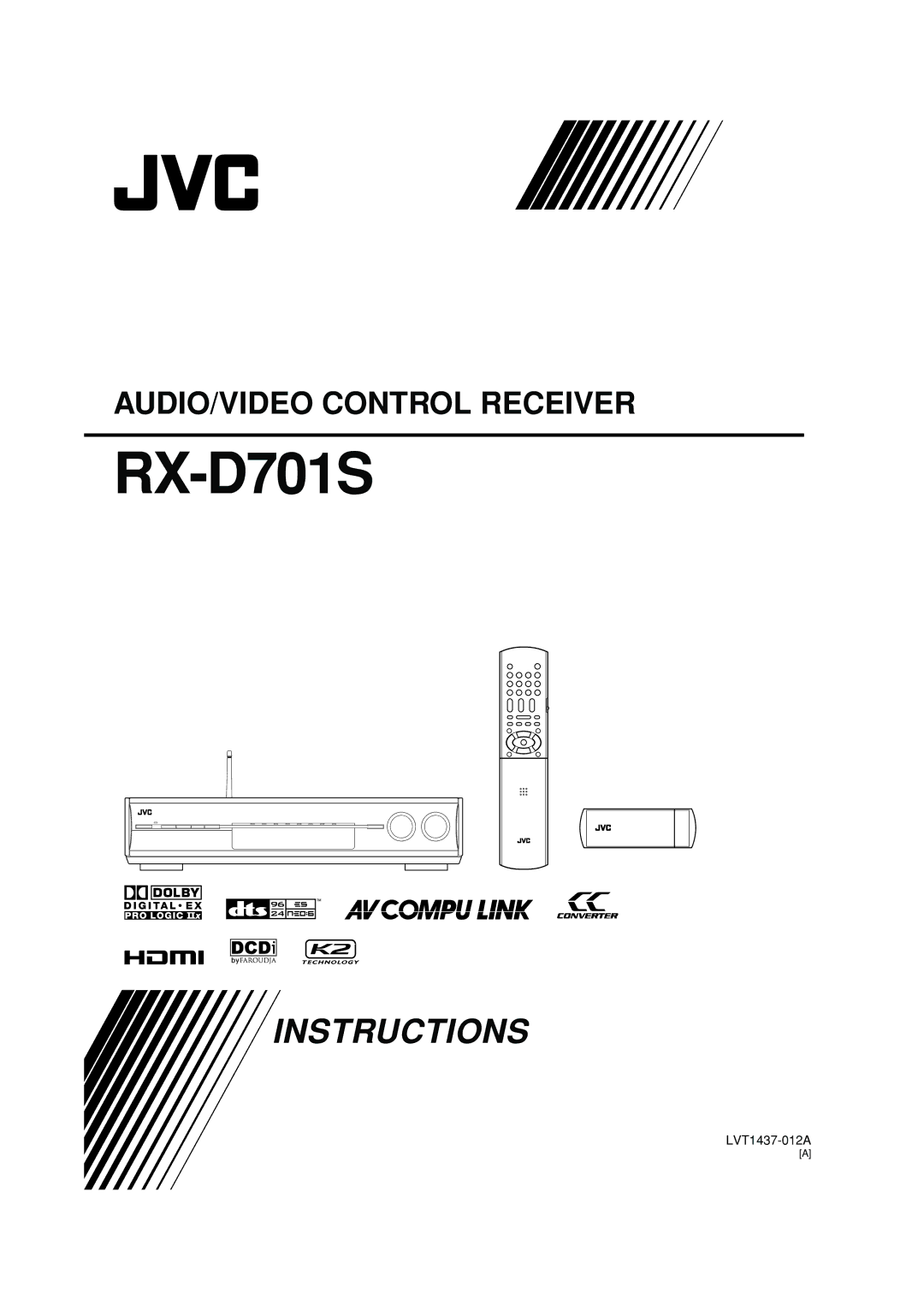 JVC RX-D701S manual 