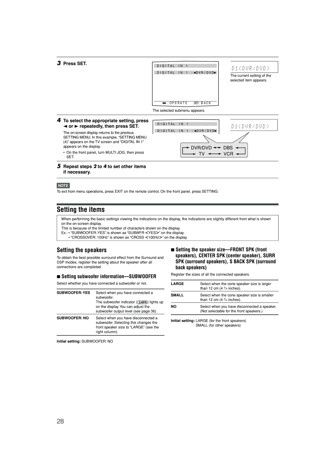 JVC RX-D701S manual Than 12 cm 4 3/4 inches 