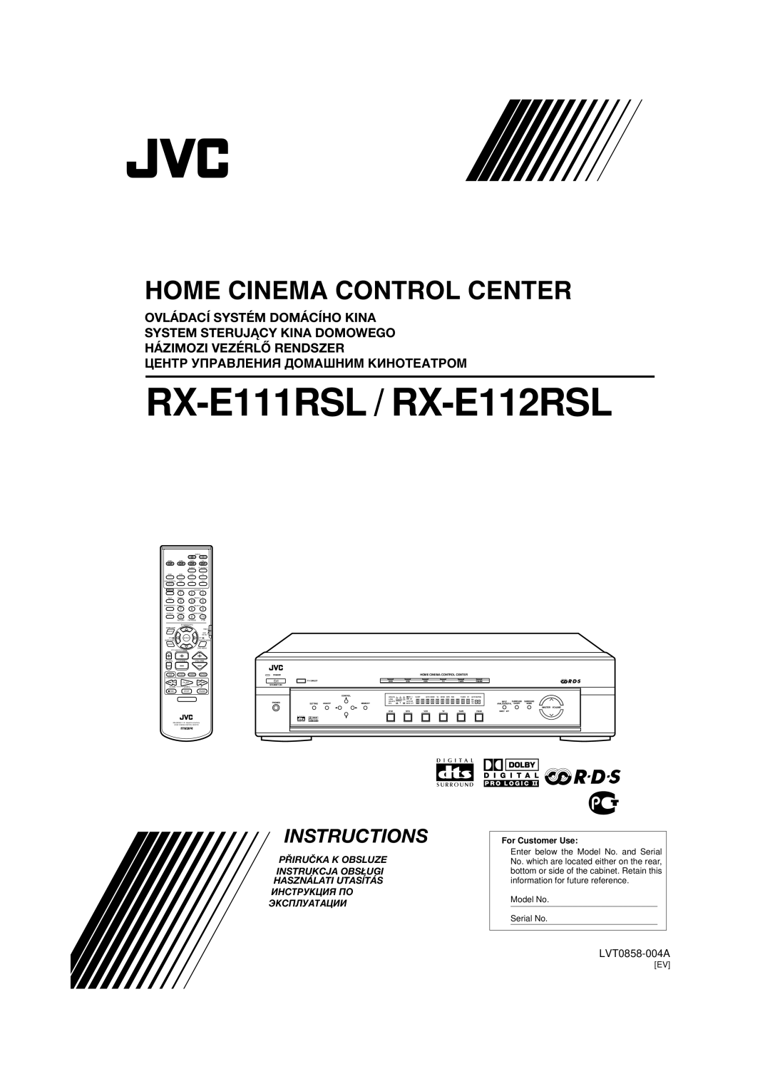 JVC manual RX-E111RSL / RX-E112RSL 