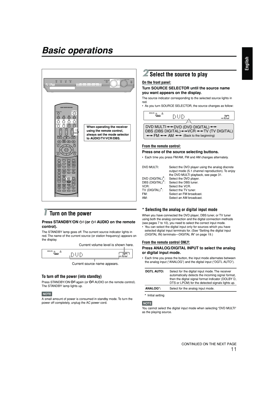 JVC RX-ES1SL manual English 