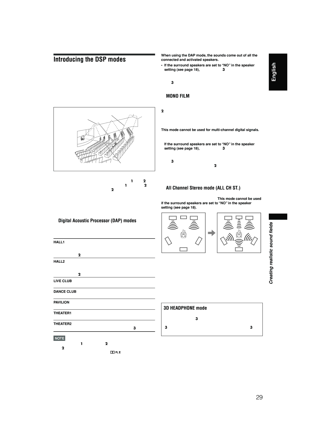 JVC RX-F10S manual Introducing the DSP modes 