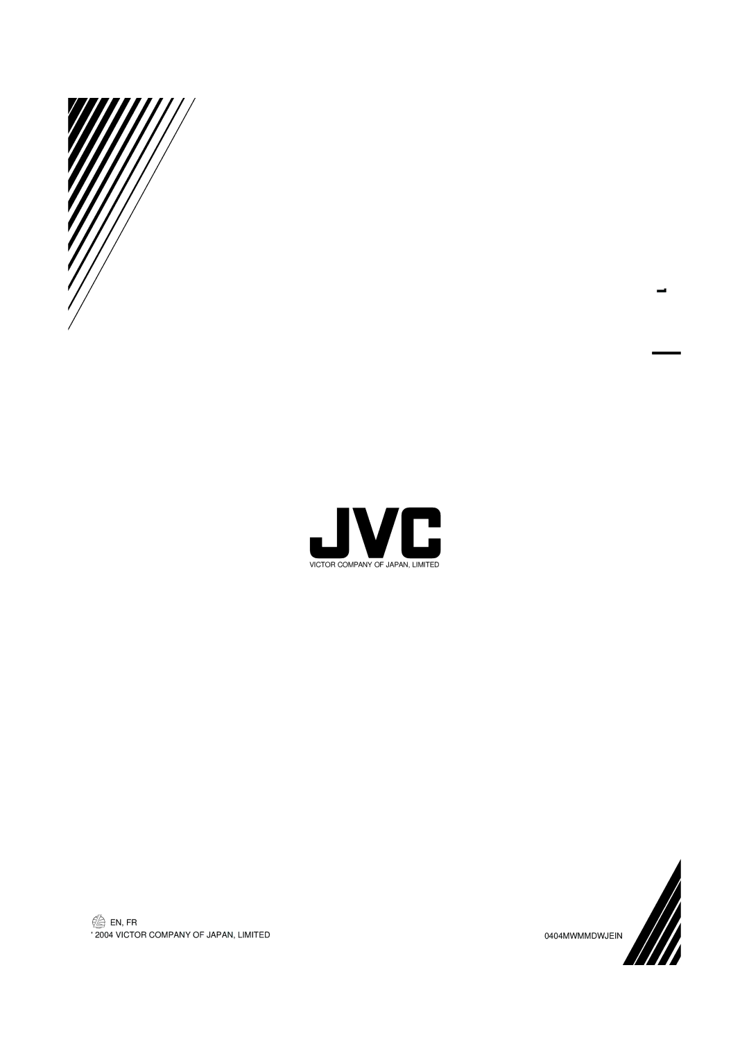 JVC RX-F10S manual EN, FR Victor Company of JAPAN, Limited 0404MWMMDWJEIN 