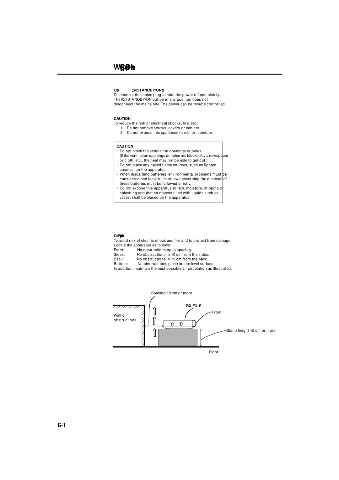 JVC RX-F31S manual 