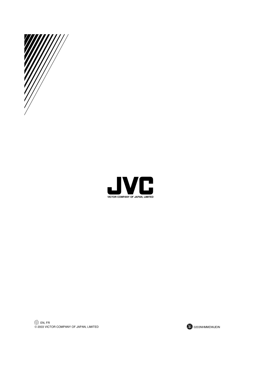 JVC RX7030VBK manual En, Fr, Victor Company Of Japan, Limited, 0203NHMMDWJEIN 