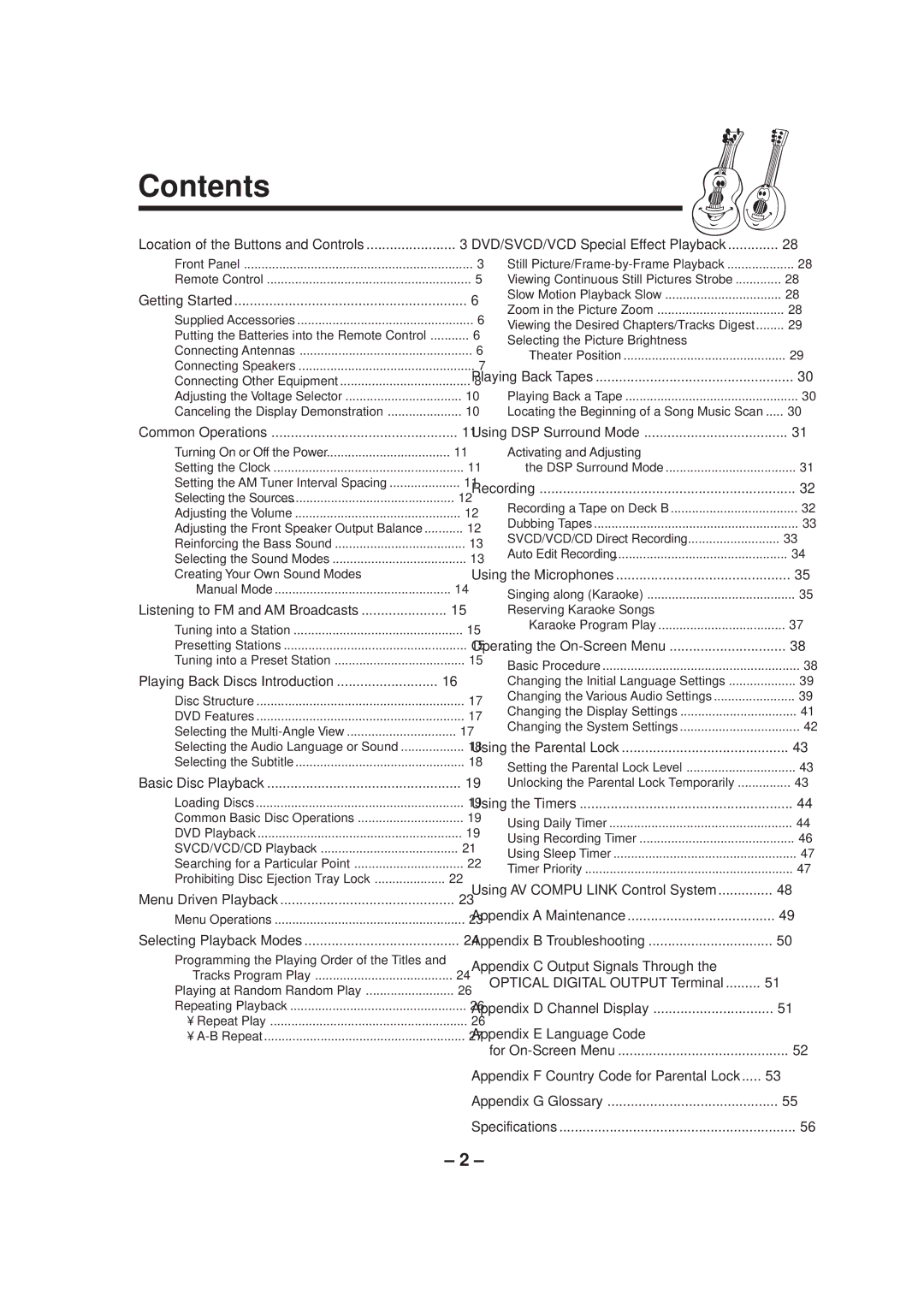 JVC GVT0057-016A, SP-DSC99TN manual Contents 