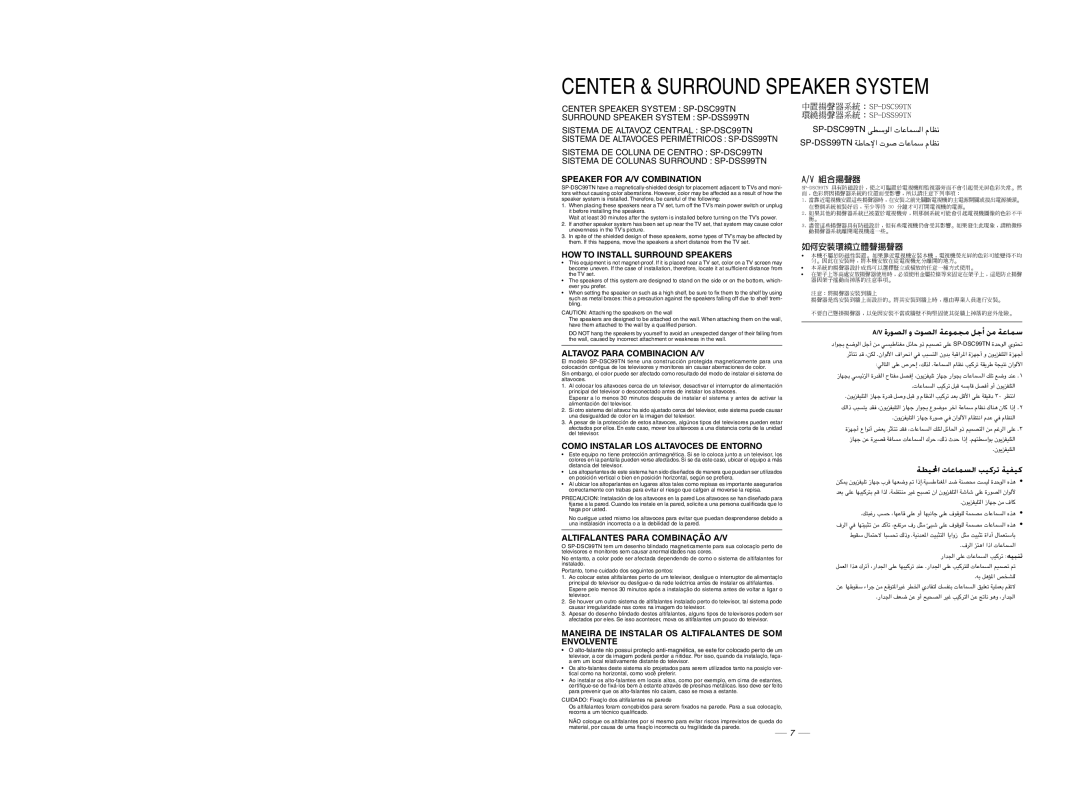 JVC GVT0057-016A HOW to Install Surround Speakers, Altavoz Para Combinacion A/V, Como Instalar LOS Altavoces DE Entorno 