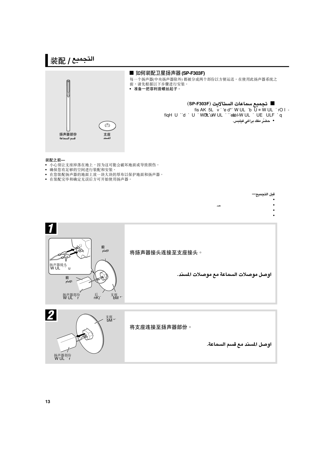 JVC SP-F303 manual BQð 