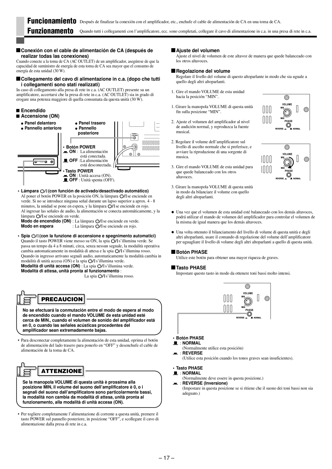 JVC SP-PW880 manual Precaucion 