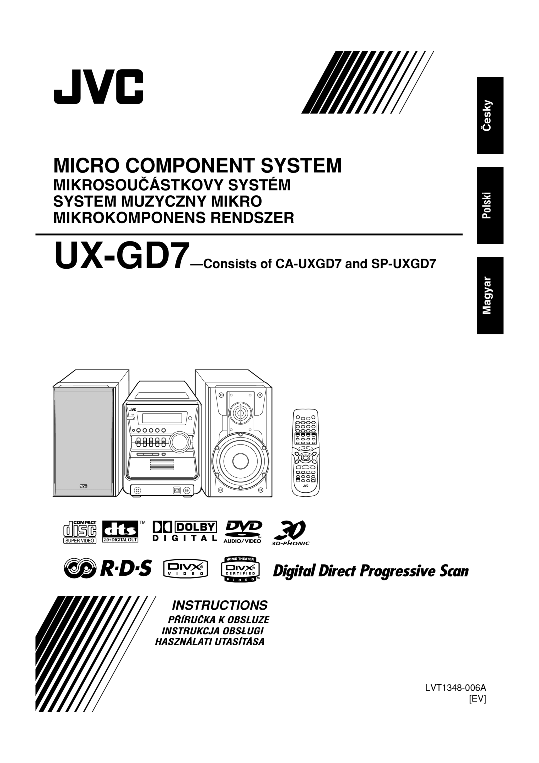 JVC CA-UXGD7, SP-UXGD7 manual Micro Component System 