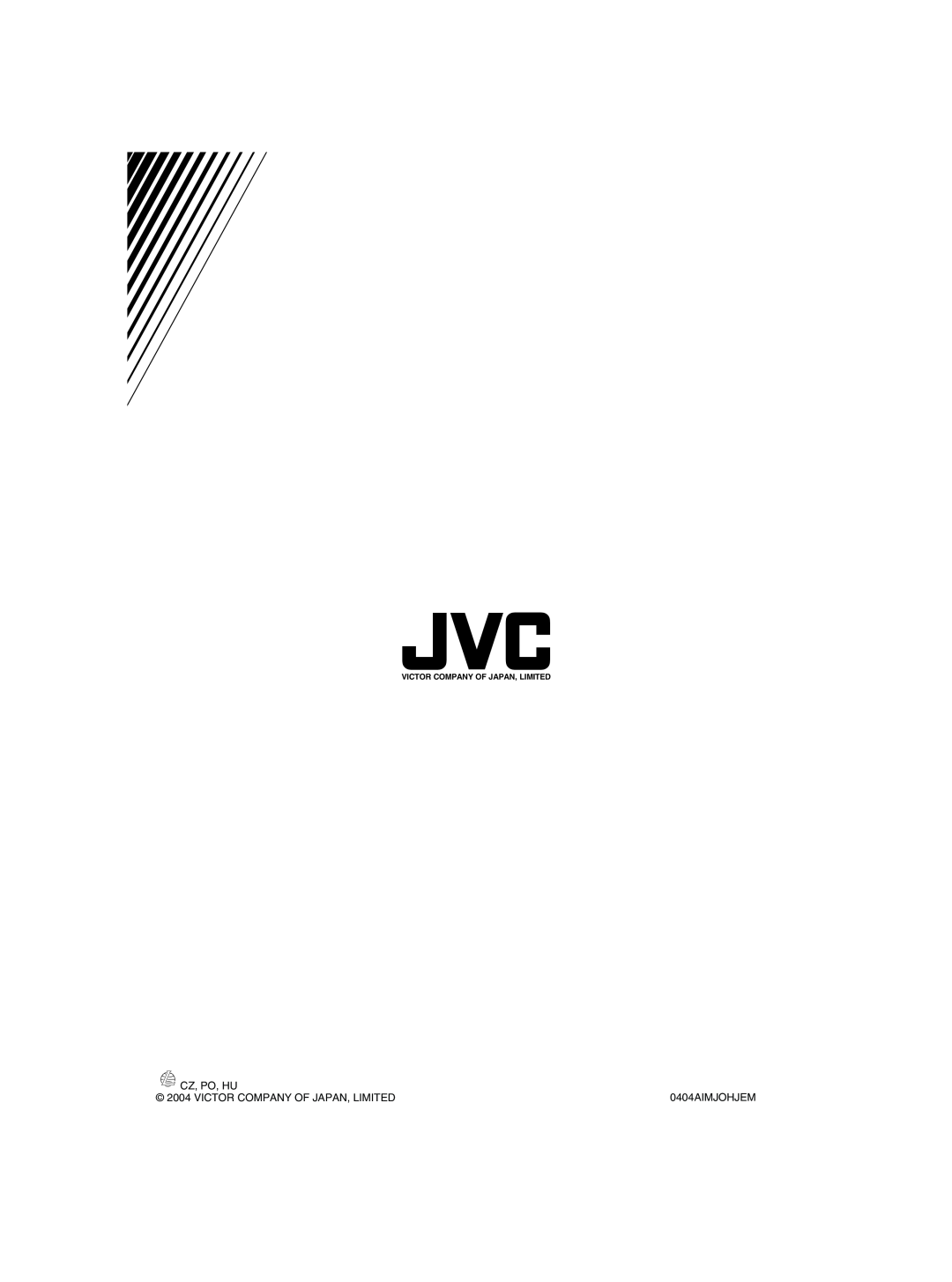 JVC CA-UXS77, SP-UXS77 manual Cz, Po, Hu, 0404AIMJOHJEM, Victor Company Of Japan, Limited 