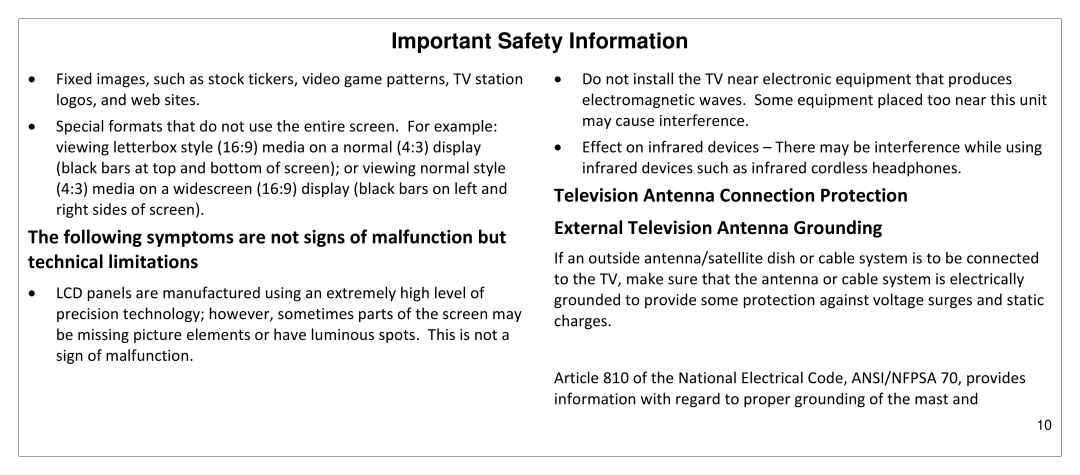 JVC SP55MC manual Important Safety Information 