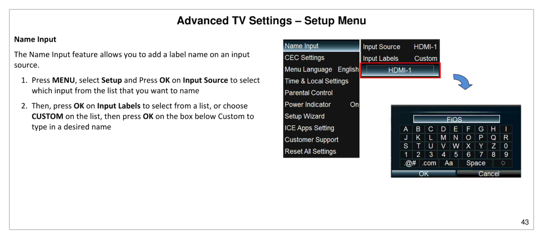 JVC SP55MC manual Name Input 