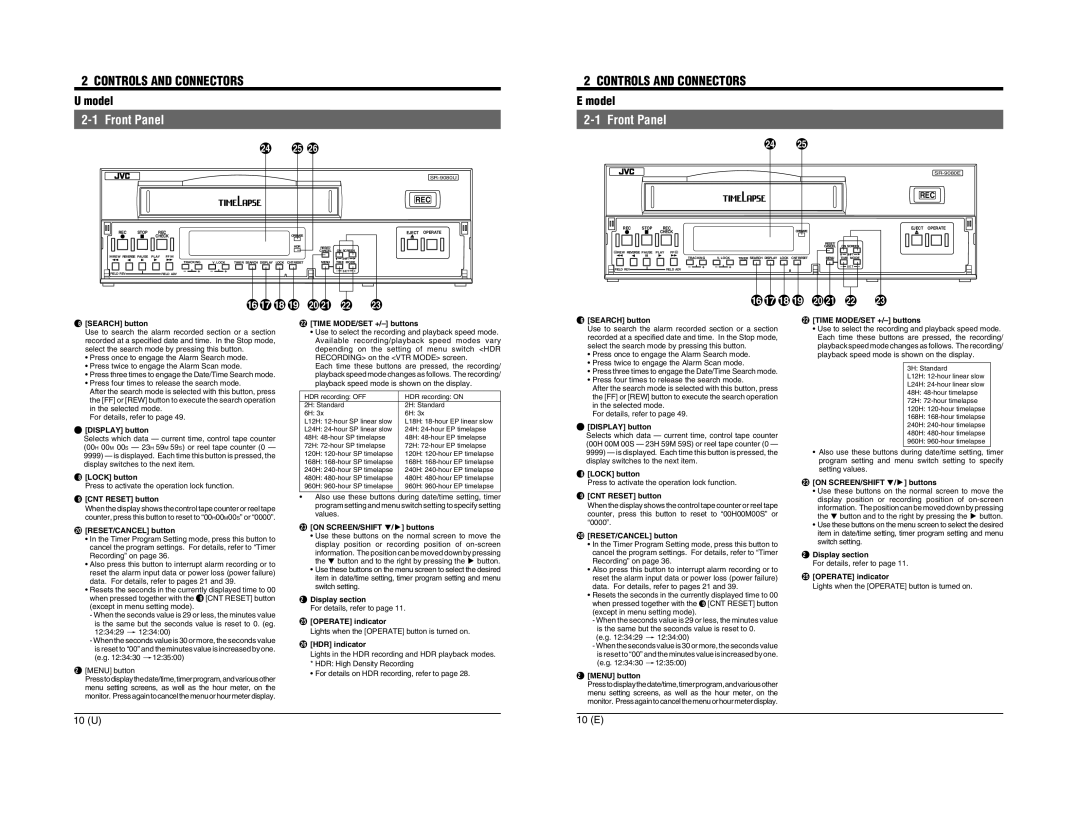 JVC SR-9080 appendix 16 17 18 