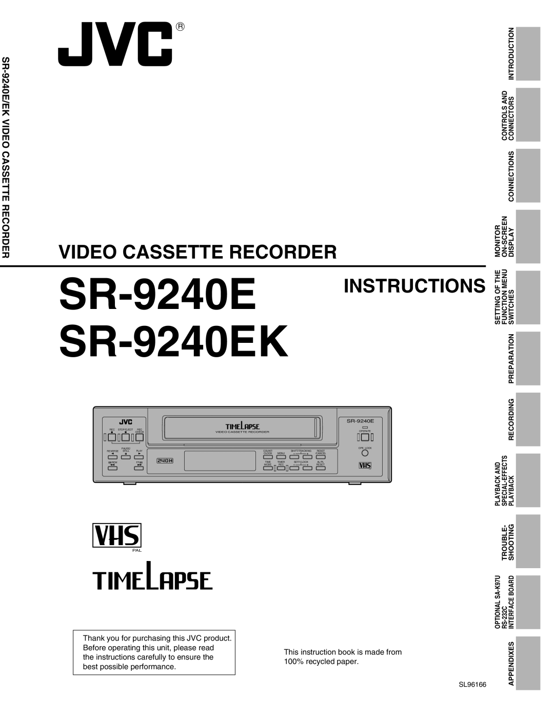 JVC appendix SR-9240EK 