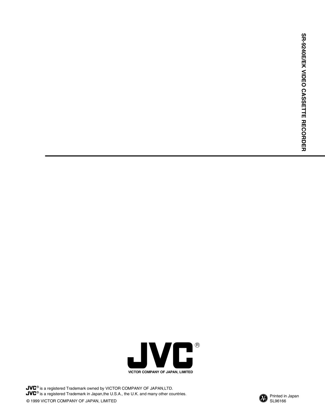 JVC SR-9240EK appendix Victor Company of JAPAN, Limited 