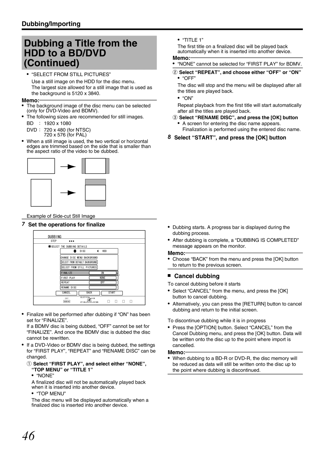 JVC SR-HD1700US/SR-HD1350US/ SR-HD1700EU/SR-HD1350EU/ SR-HD1700ER/SR-HD1700AG manual Cancel dubbing 