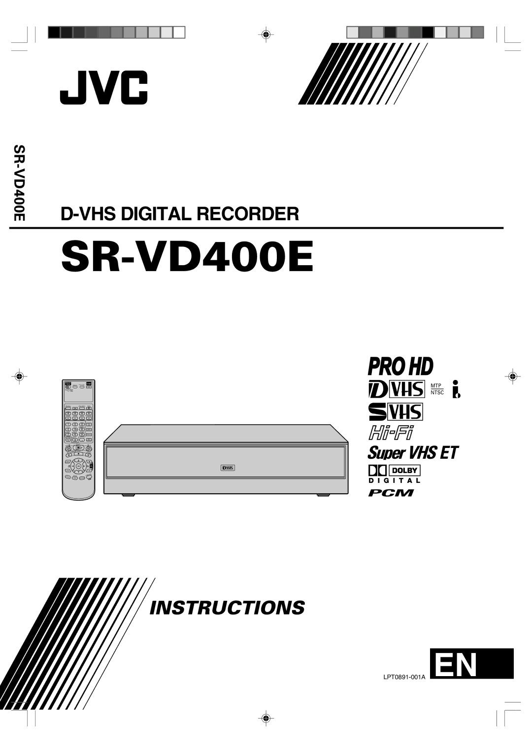 JVC SR-VD400E manual 