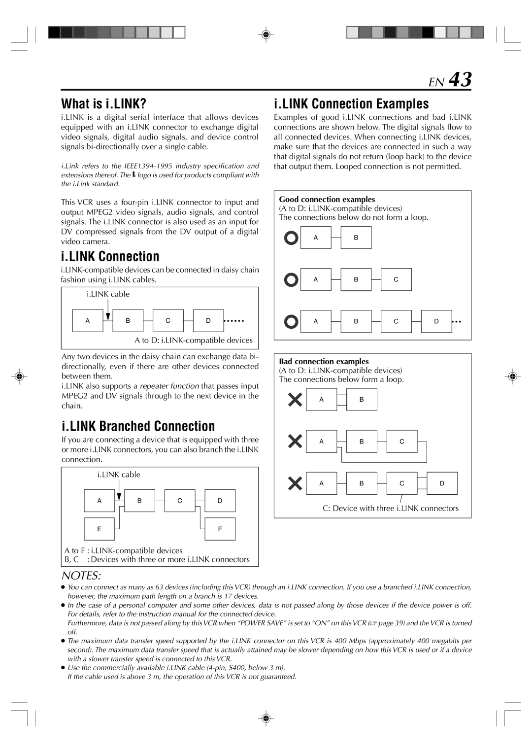 JVC SR-VD400E manual What is i.LINK?, Link Connection Examples, Link Branched Connection 