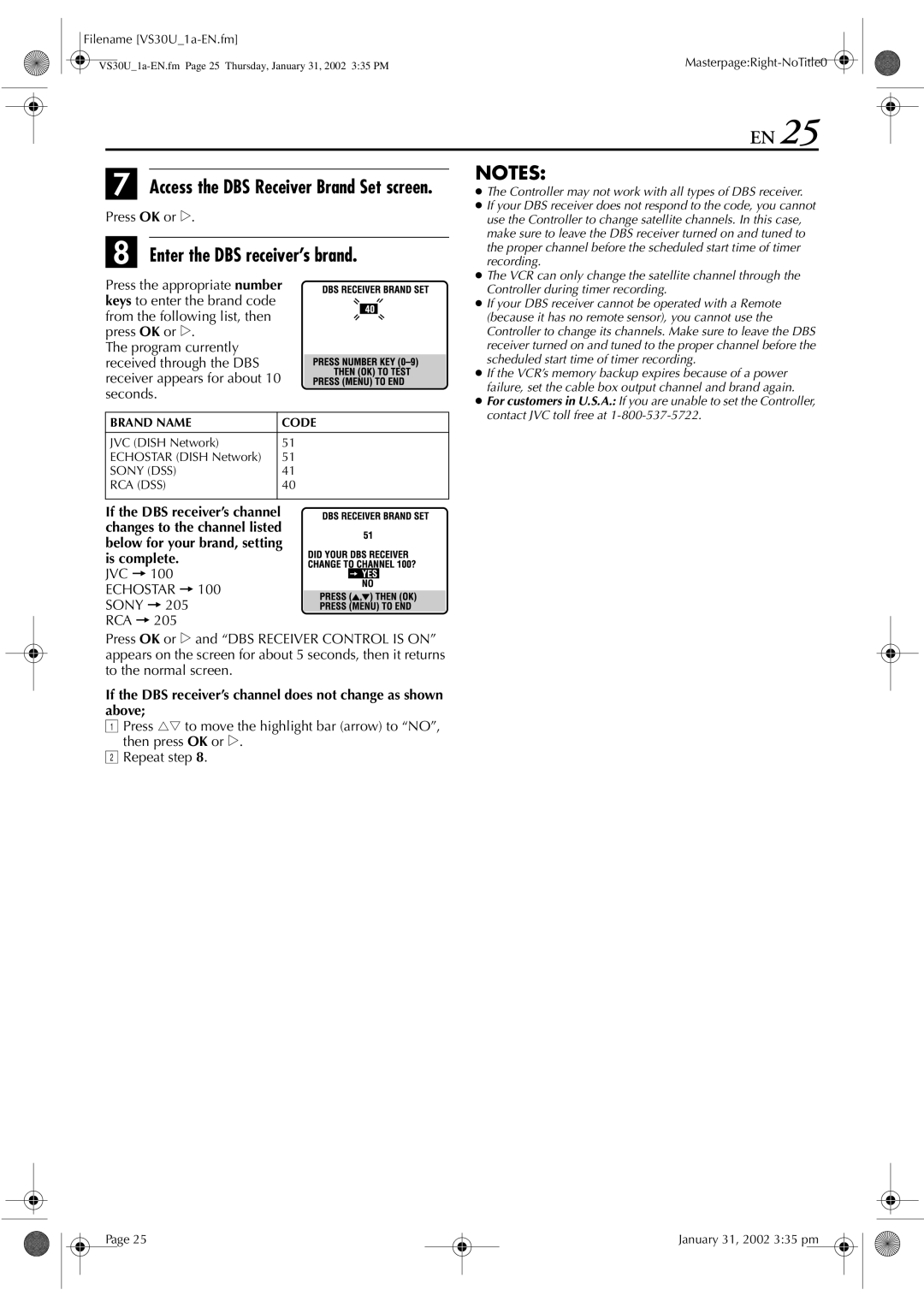 JVC SR-VS30U manual Recording, Controller during timer recording, Because it has no remote sensor, you cannot use 