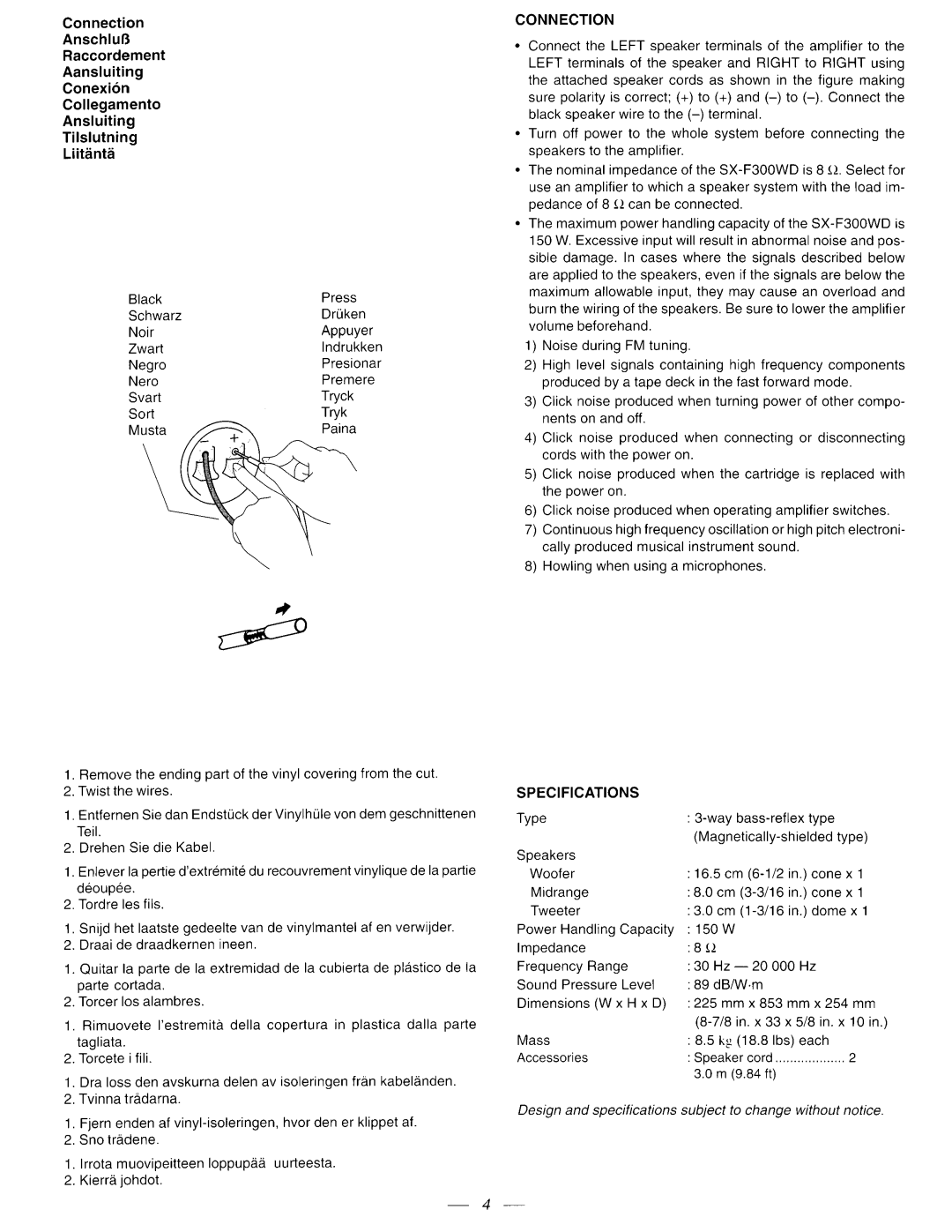 JVC SX-F300WD manual 