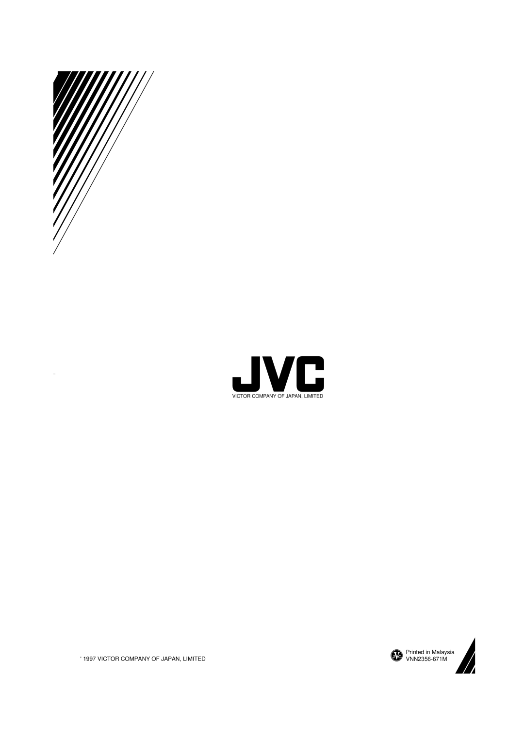 JVC TD-W354 manual Victor Company of JAPAN, Limited 