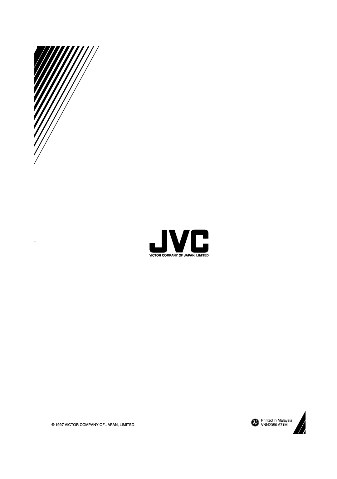 JVC TD-W354 manual Victor Company Of Japan, Limited, VNN2356-671M 