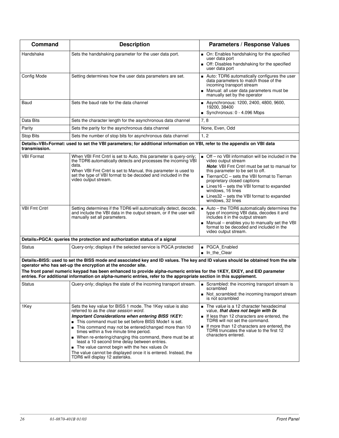 JVC TDR6 installation and operation guide Value, that does not begin with 