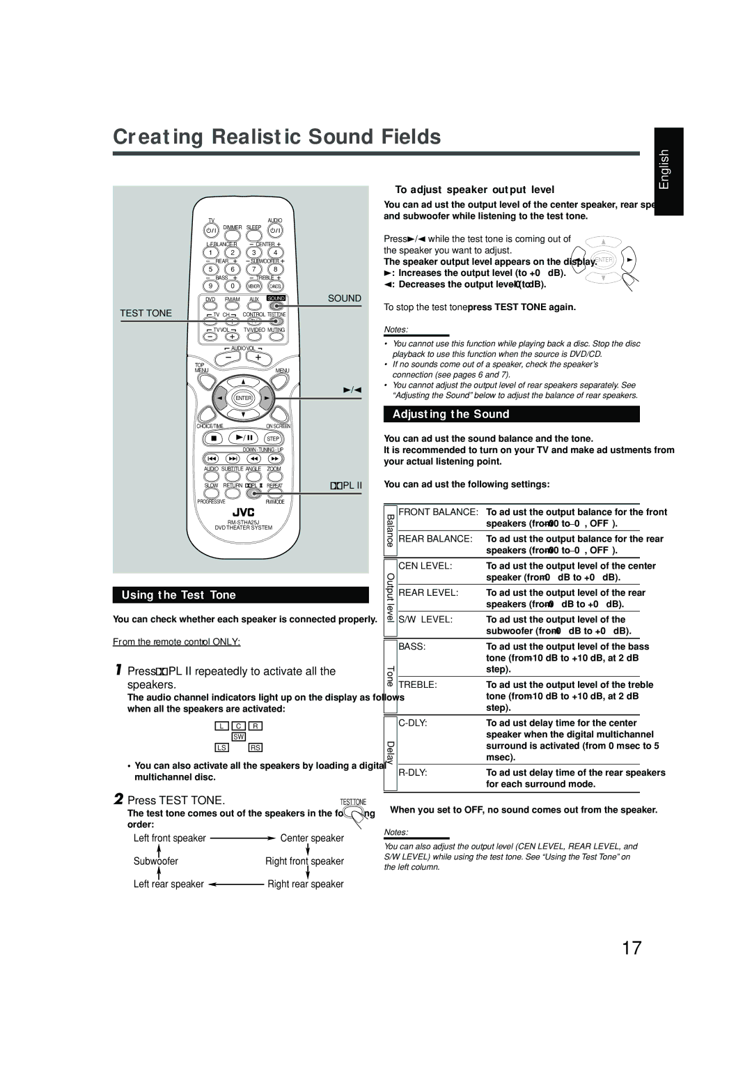 JVC TH-A25 manual Enter 