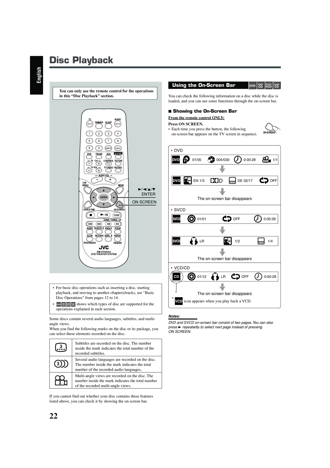 JVC TH-A25 manual English 