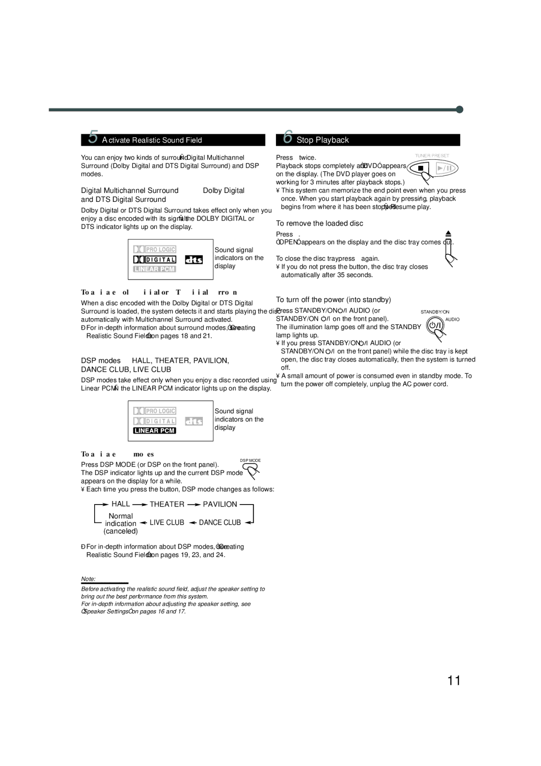 JVC TH-A5 manual Stop Playback 