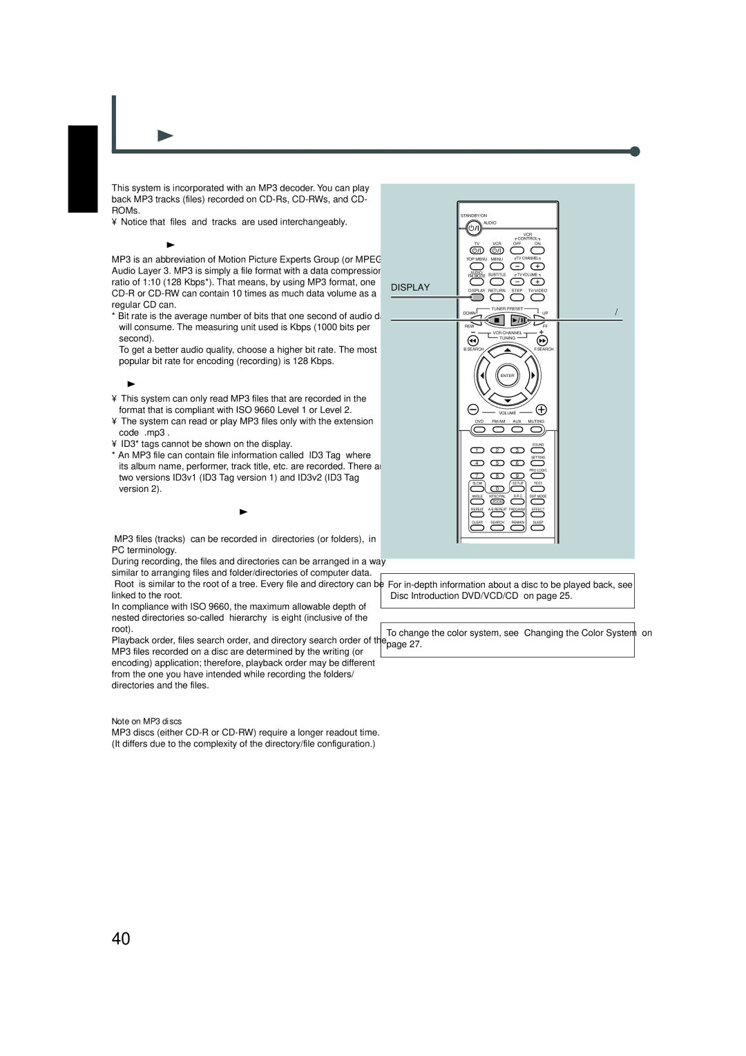 JVC TH-A5 manual MP3 Introduction, What is MP3?, MP3 File Compatibility 