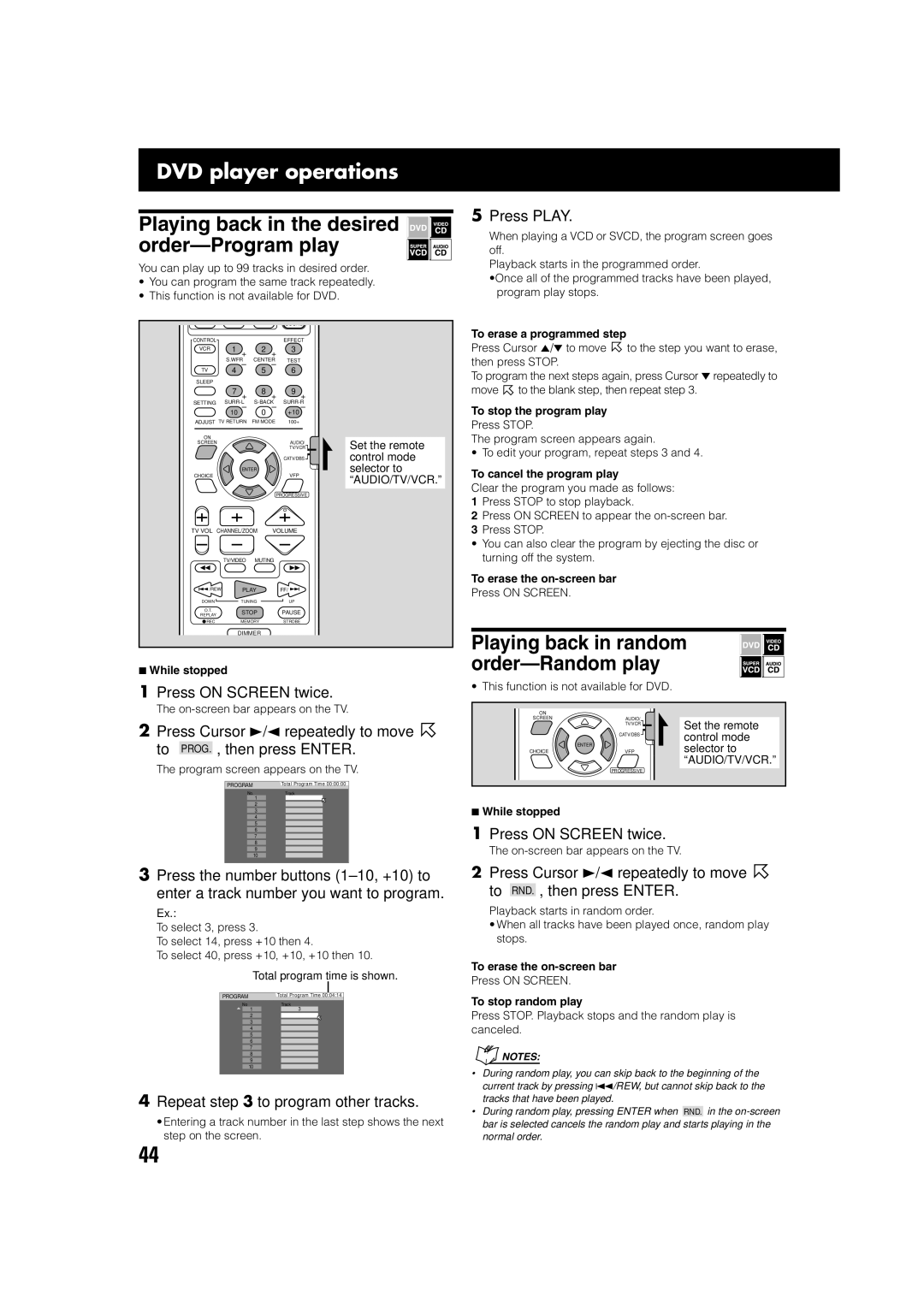 JVC TH-A75 manual Repeat to program other tracks, Press Play 