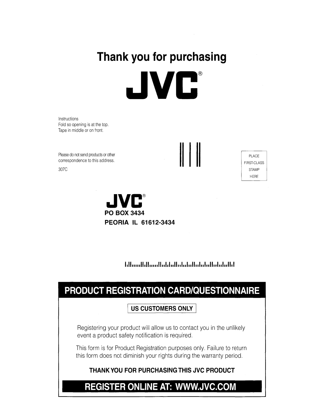 JVC TH-C6, TH-C7 manual 