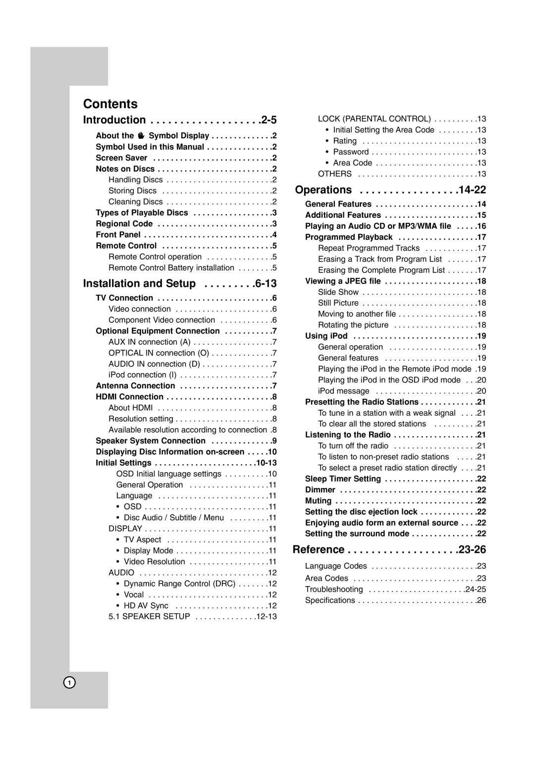 JVC TH-G40 manual Contents 