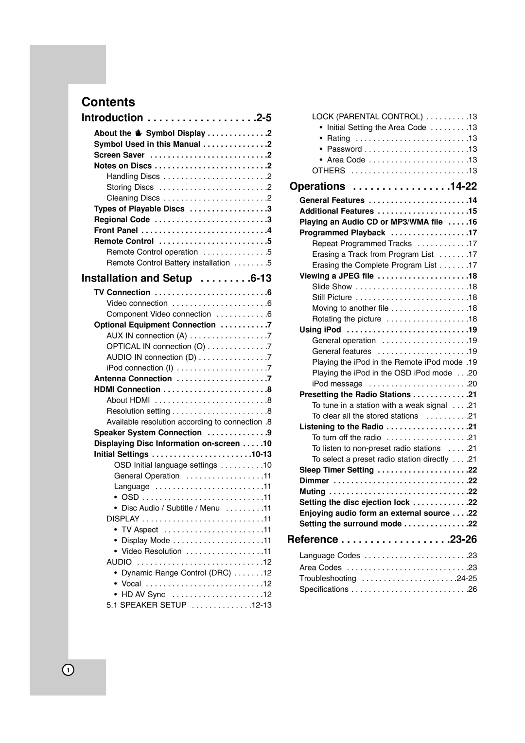 JVC TH-G40 manual Contents 