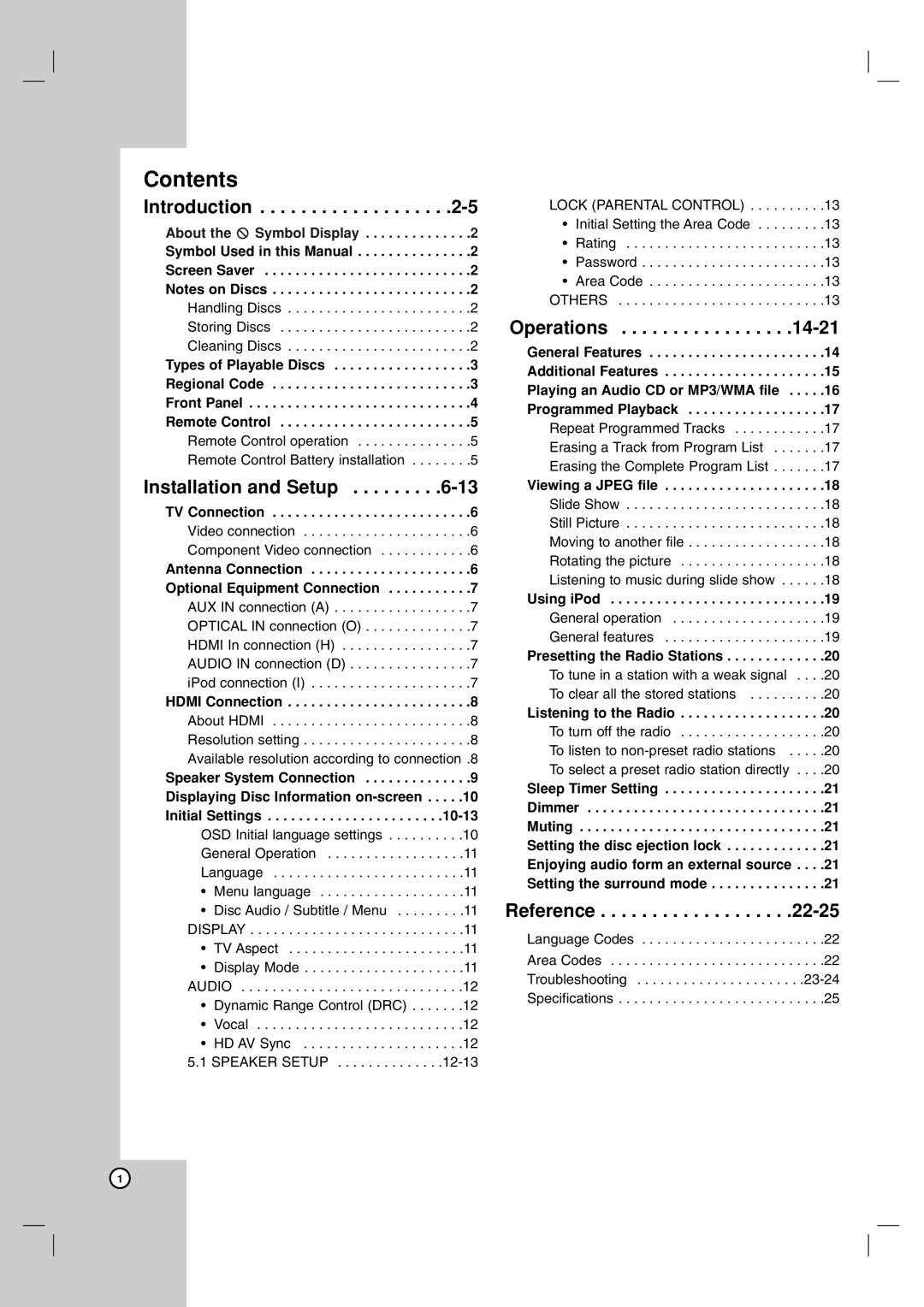 JVC Th-g41 manual Contents 