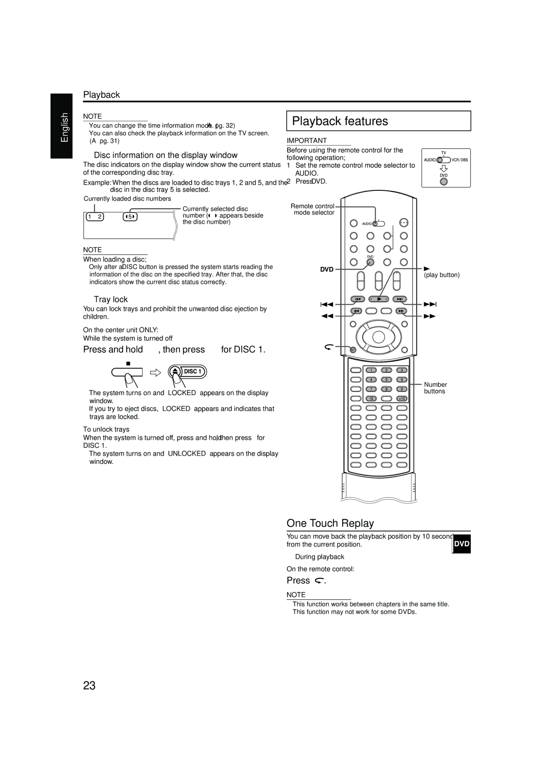 JVC TH-M42 manual Disc 