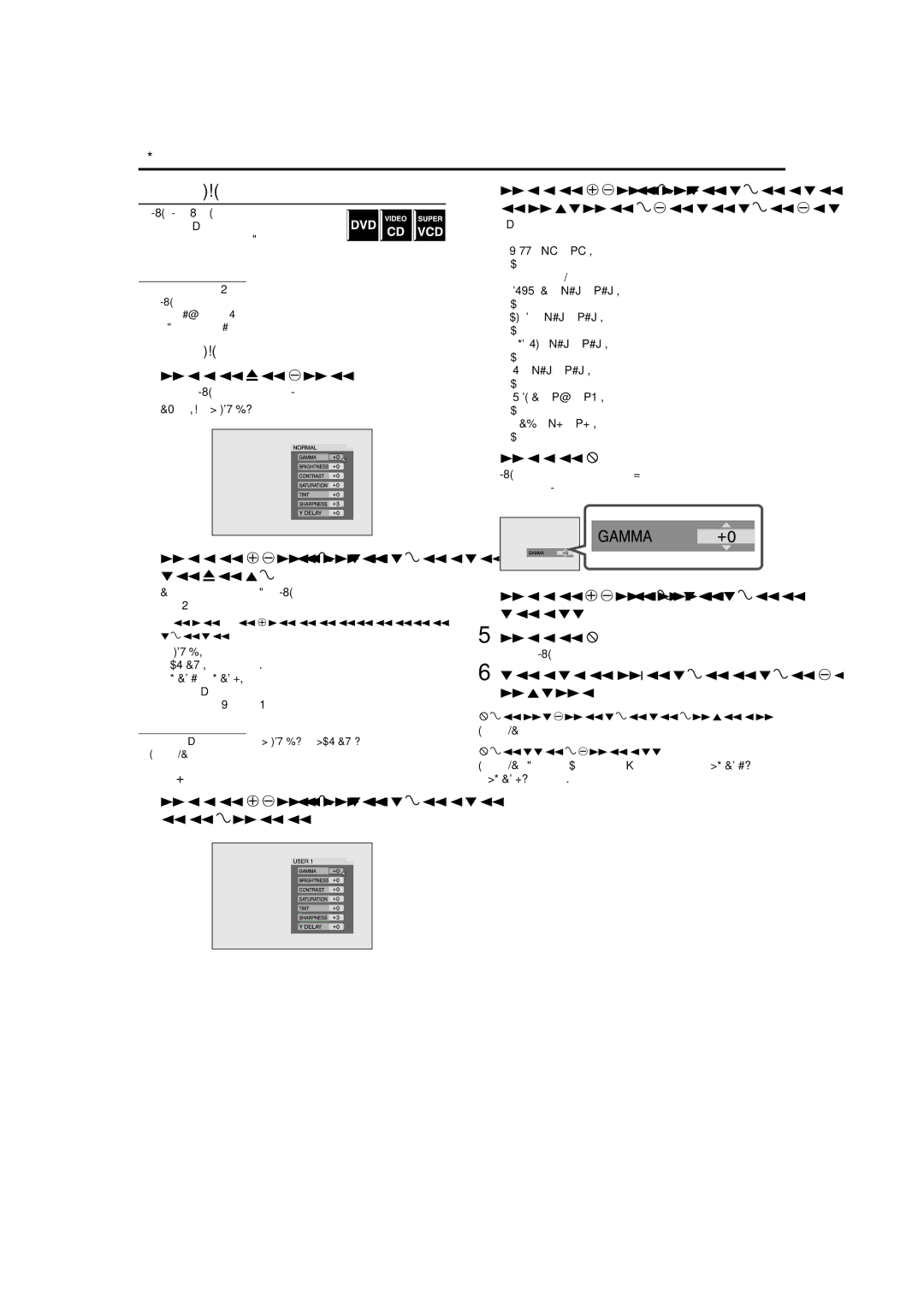 JVC TH-M45, TH-M55 manual Changing the VFP setting 