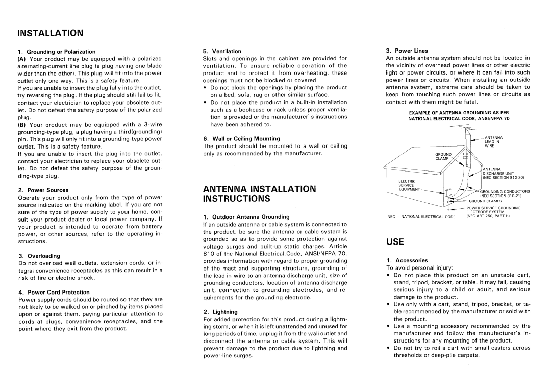 JVC TH-M606, TH-M603, TH-M505, TH-M303, TH-M501, TH-M301 manual 