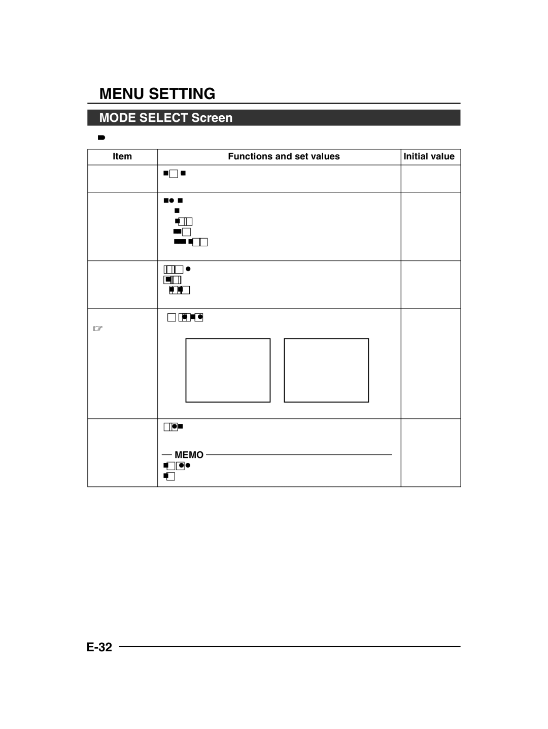 JVC TK-C1430 manual Mode Select Screen 