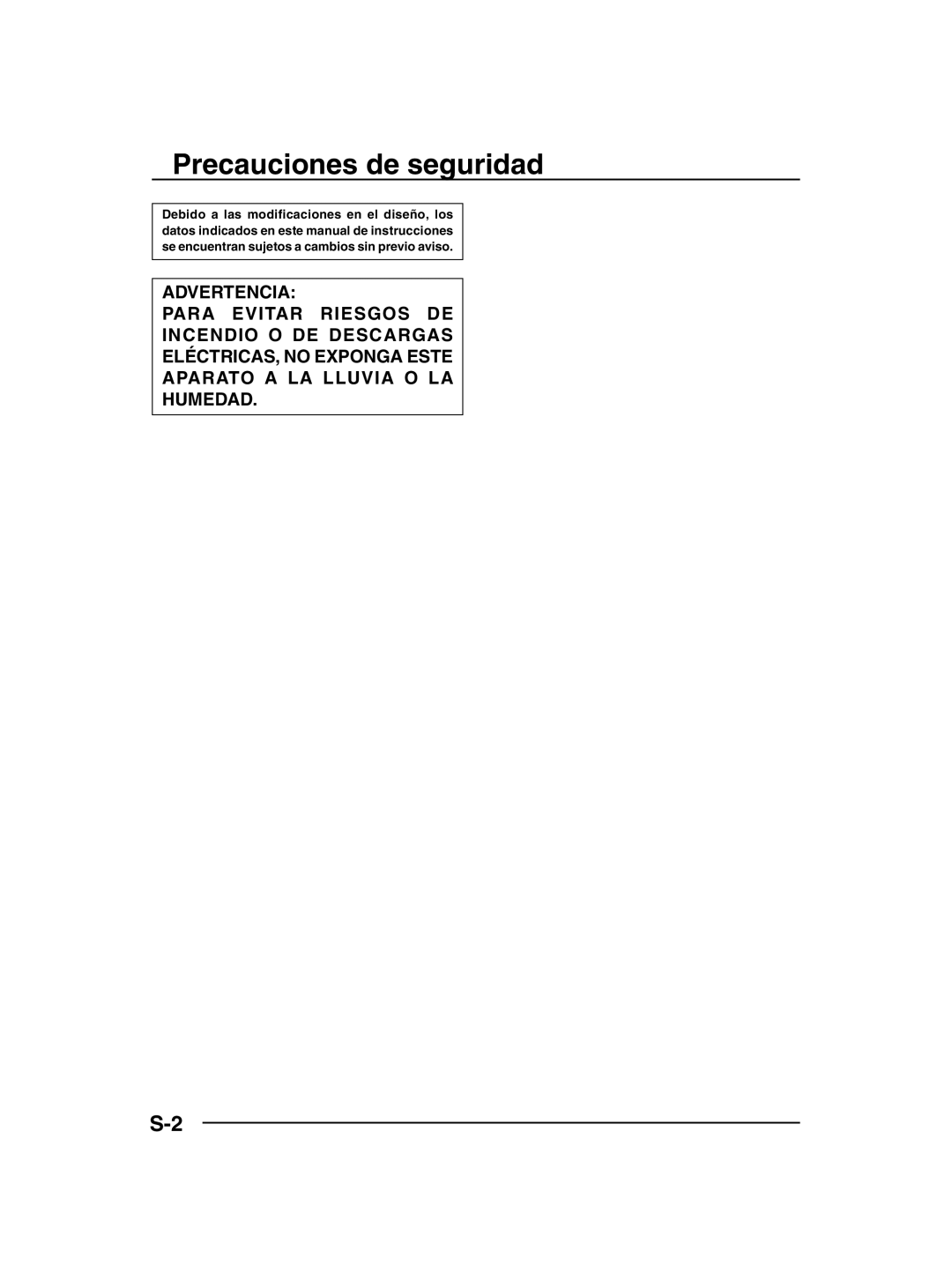 JVC TK-C205 manual Precauciones de seguridad 