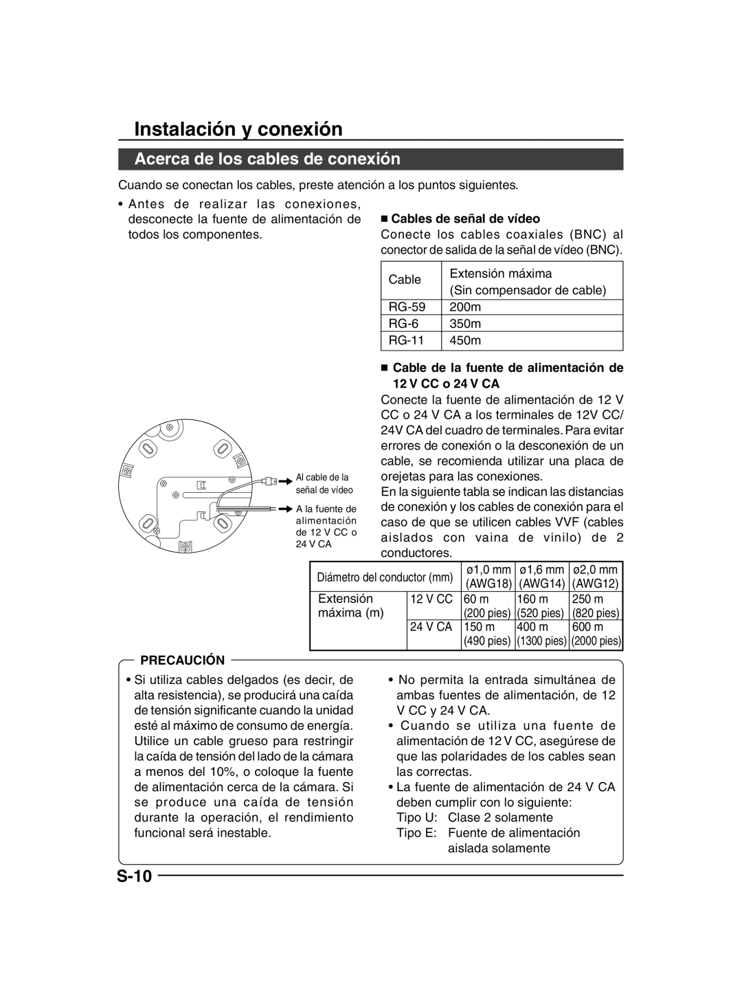 JVC TK-C205 manual Acerca de los cables de conexión,  Cables de señal de vídeo 