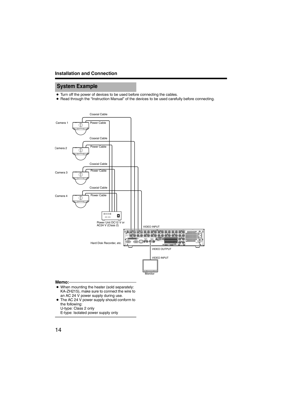 JVC TK-C215VP12, TK-C215VP4 instruction manual System Example 