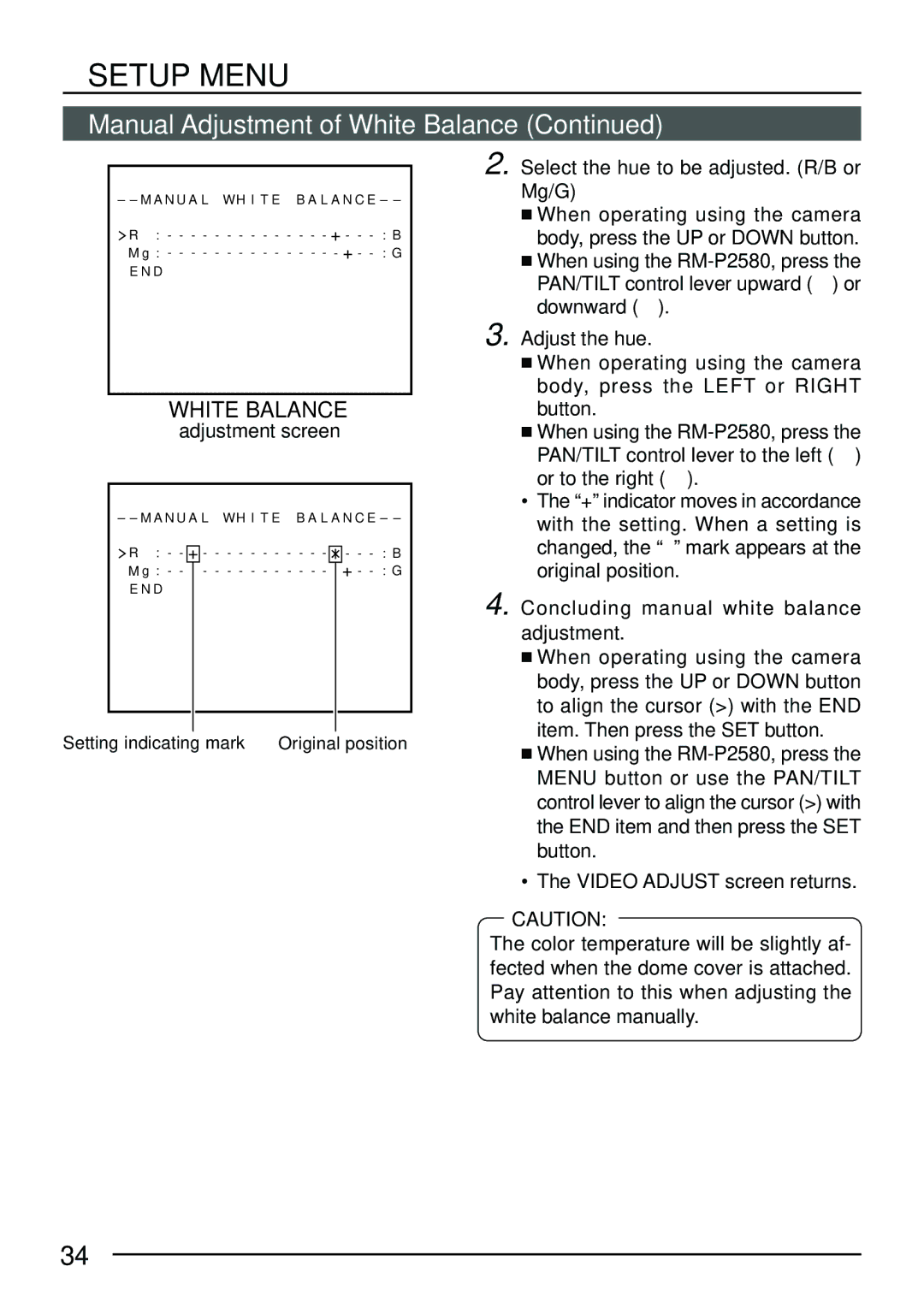 JVC TK-C553 manual White Balance 