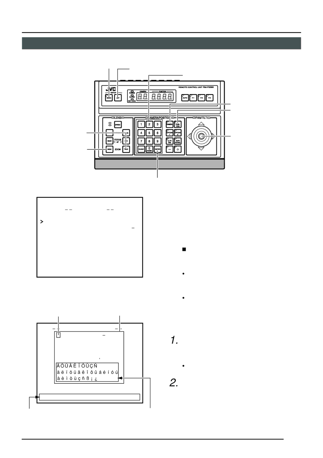 JVC TK-C553 manual Position Text Setting, RM-P2580 