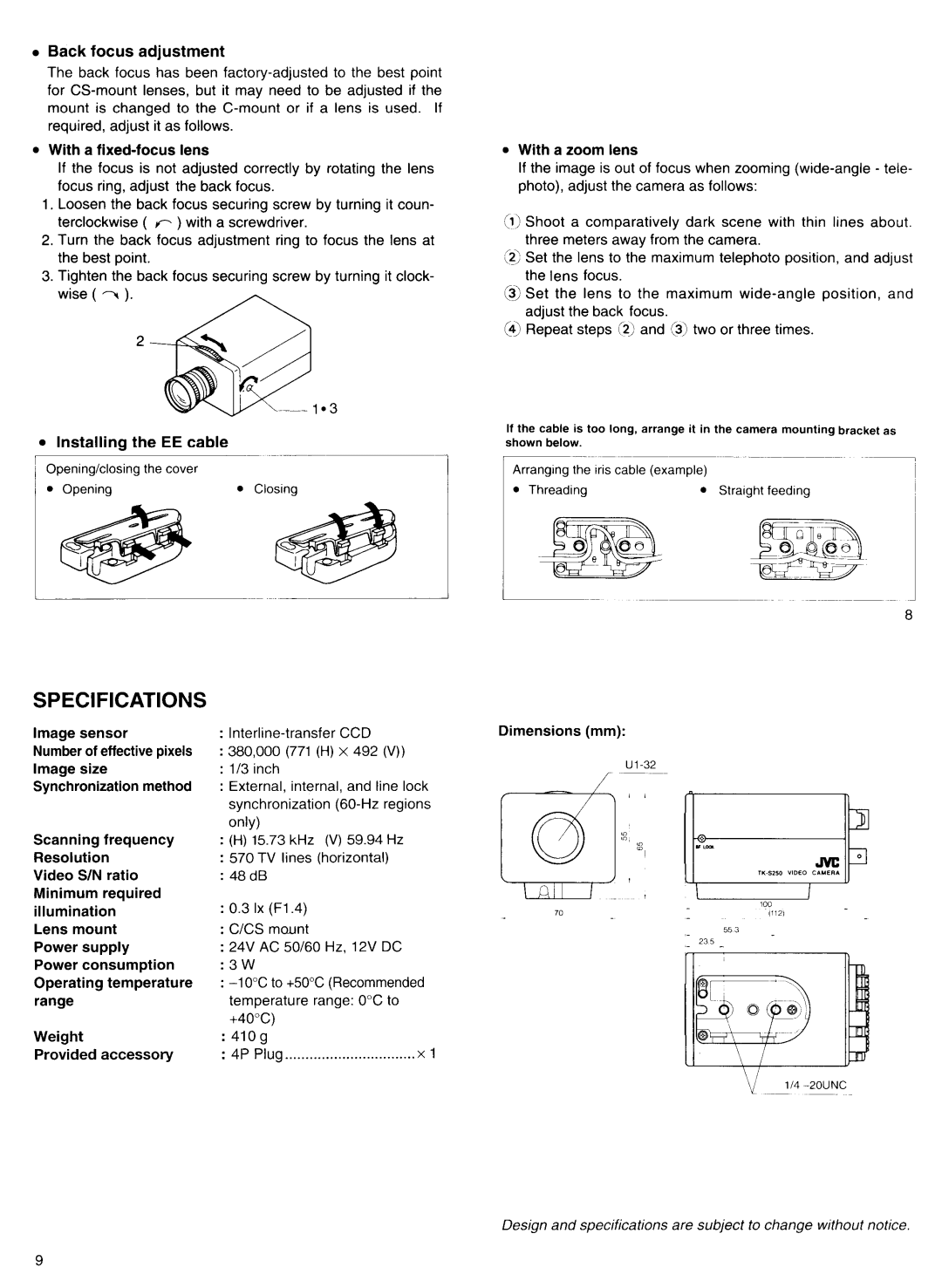 JVC TK-S250 manual 