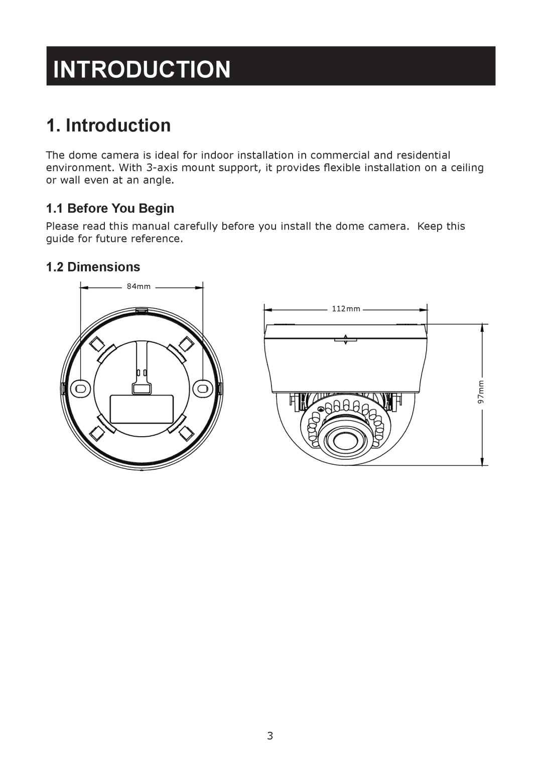 JVC TK-T2101RE, TK-T2101RU manual Introduction, Before You Begin, Dimensions 