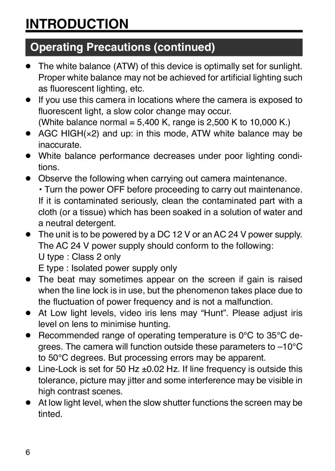 JVC TK-WD31 manual Introduction 