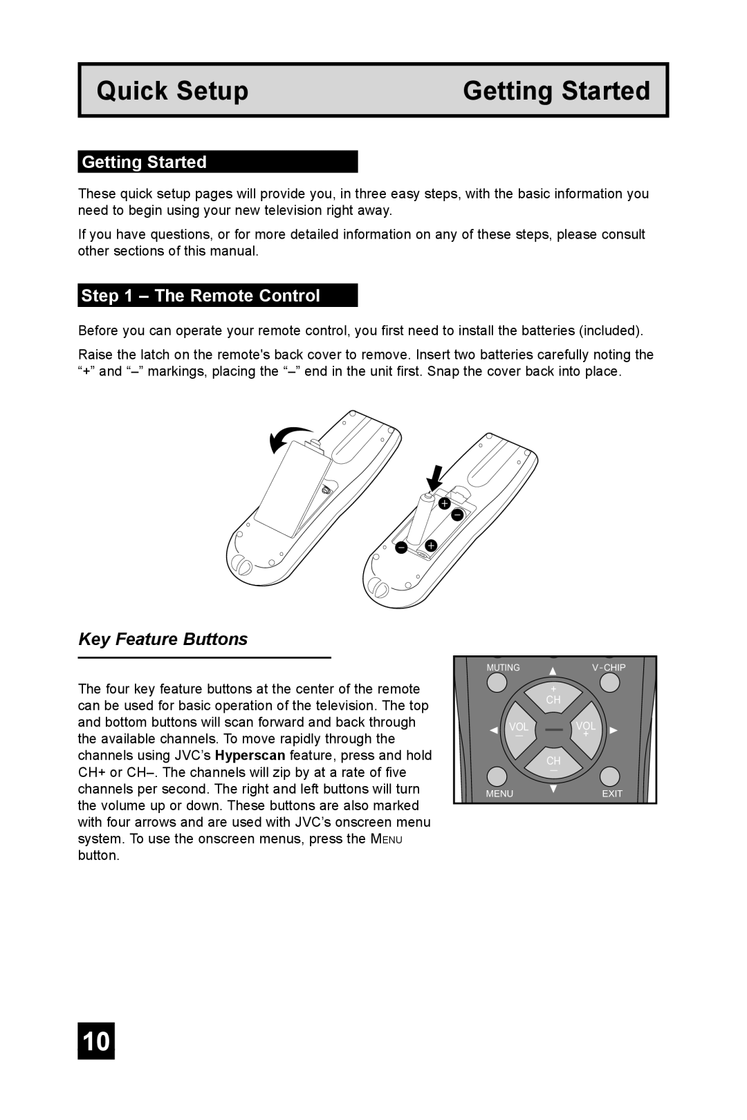 JVC TM-2003U manual Getting Started, Remote Control 